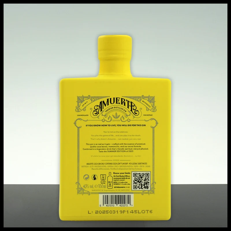 Amuerte Coca Leaf Gin Yellow Limited Edition 0,7L - 43% Vol.