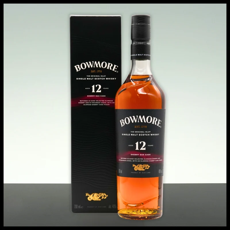 Bowmore 12 YO Sherry Oak Cask Single Malt Whisky 0,7L - 40% Vol.