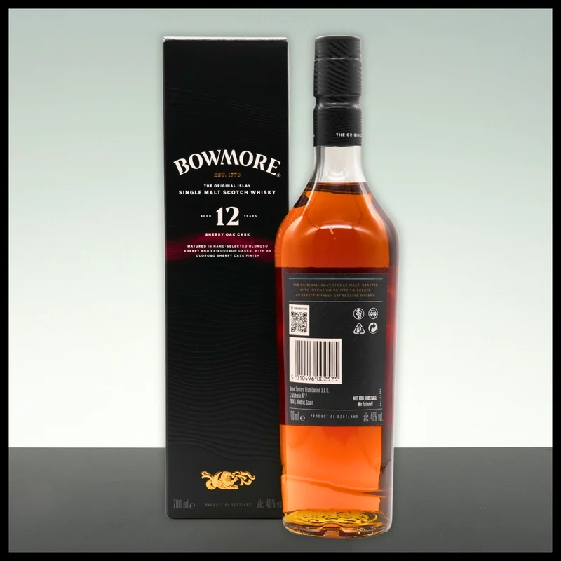 Bowmore 12 YO Sherry Oak Cask Single Malt Whisky 0,7L - 40% Vol.