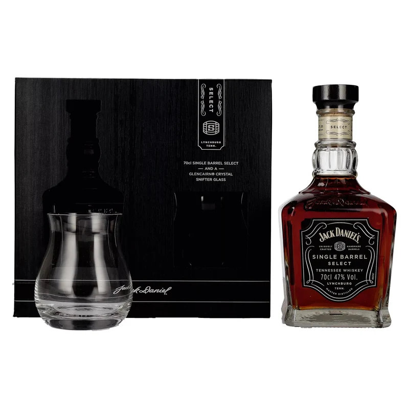 Jack Daniel's Select Single Barrel Tennessee Whiskey 47% Vol. 0,7l in Geschenkbox mit Snifter Glas