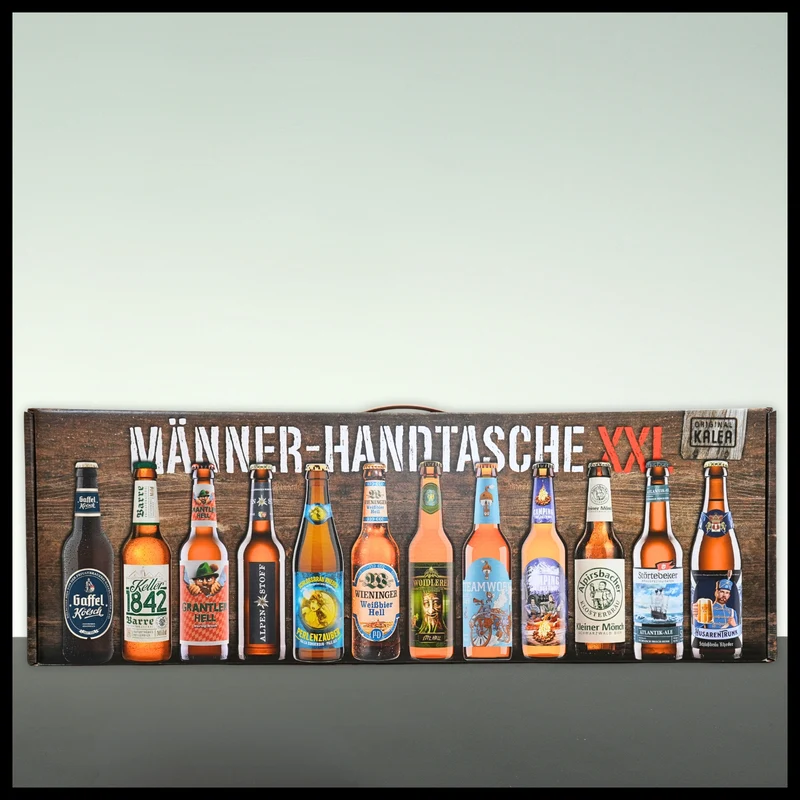 Männerhandtasche XXL mit Bier 12x 0,33L