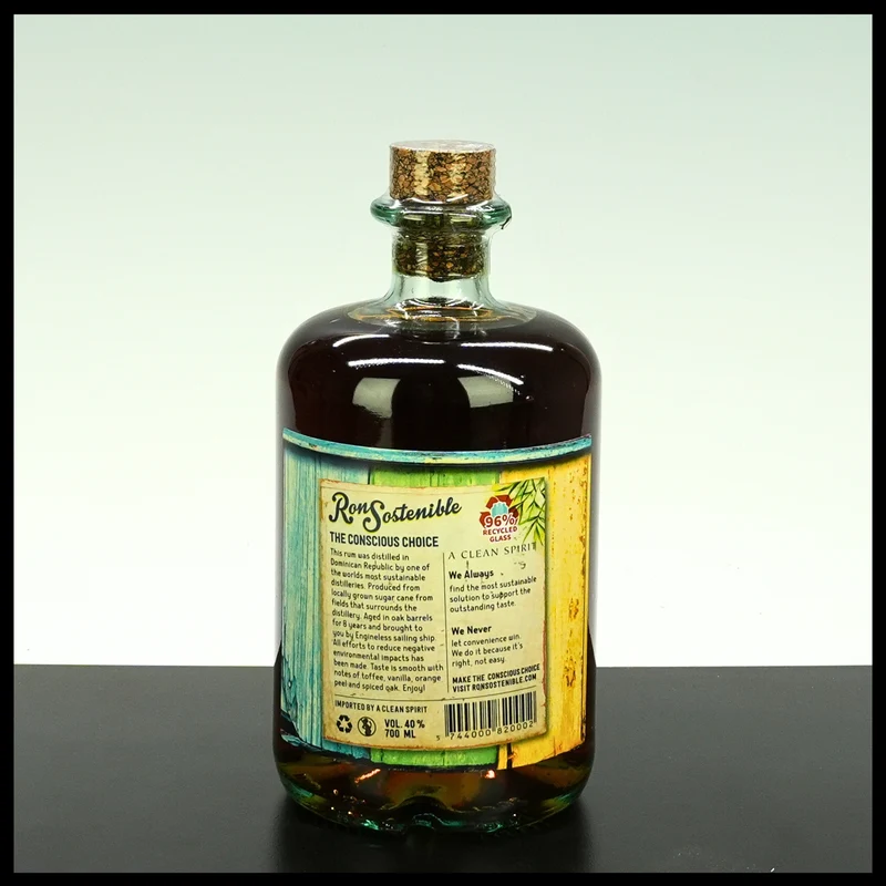 Ron Sostenible 8 YO Dominican Republic Rum 0,7L - 40% Vol.