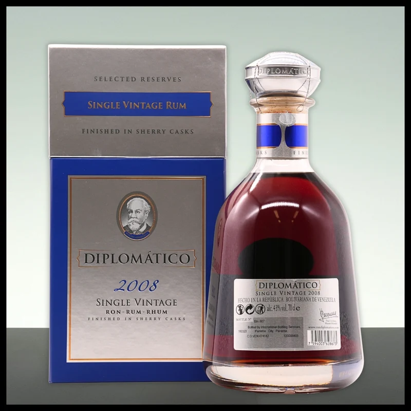 Diplomatico Single Vintage 2008 Rum 0,7L - 43% Vol.