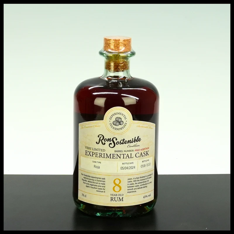 Ron Sostenible 8 YO Experimental Cask RIOJA 0,7L - 43% Vol.