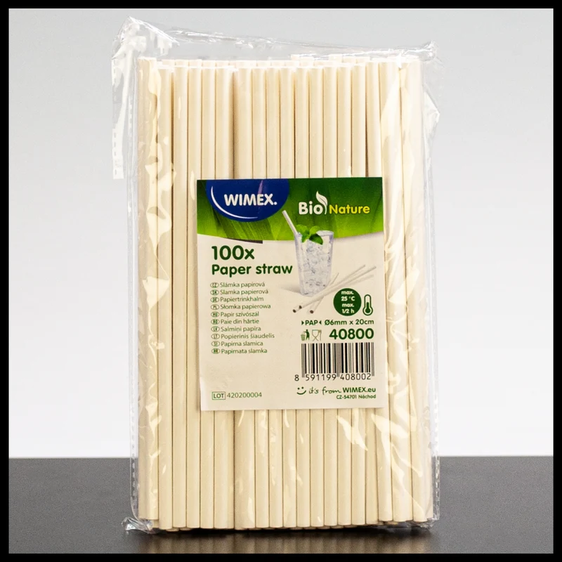 Papier-Strohhalme 100 Stück