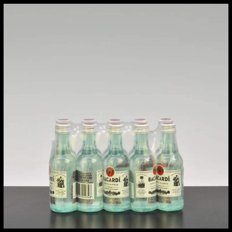 Bacardi Carta Blanca Superior White Rum PET Miniaturen 10x 0,05L - 40% Vol.