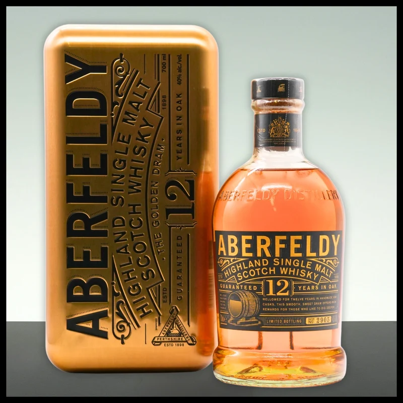 Aberfeldy 12 YO Highland Single Malt Whisky Goldbarren Edition 0,7L - 40% Vol.