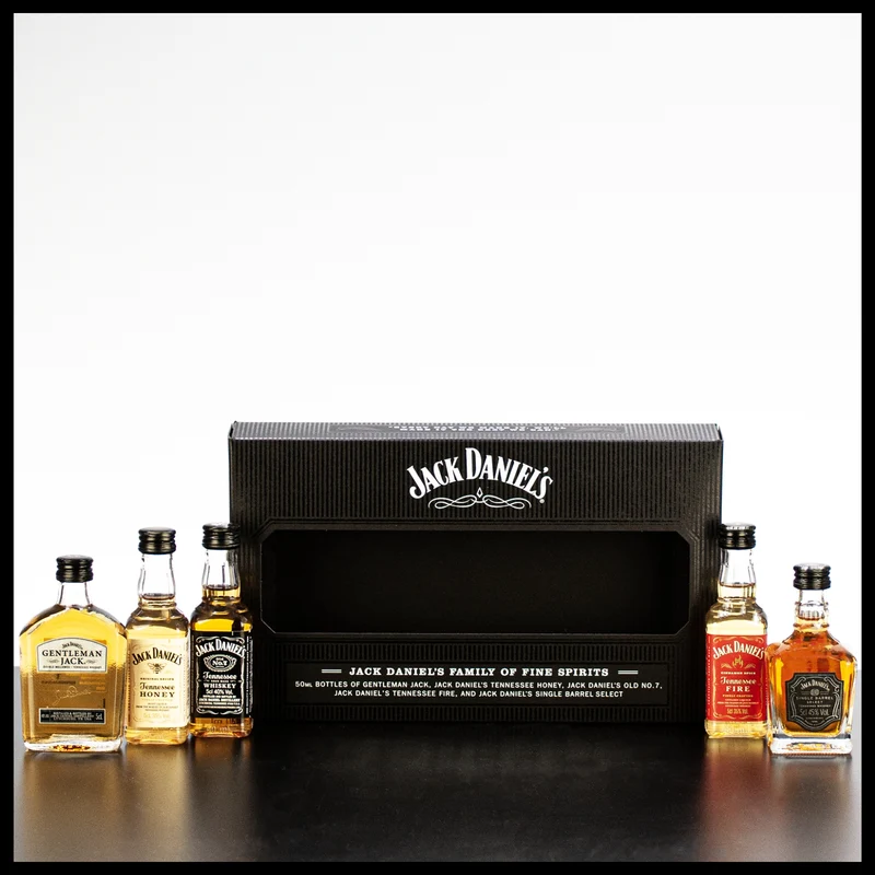 Jack Daniel's Geschenkbox "Family of fine Spirits" 5x 0,05L - 39% Vol.