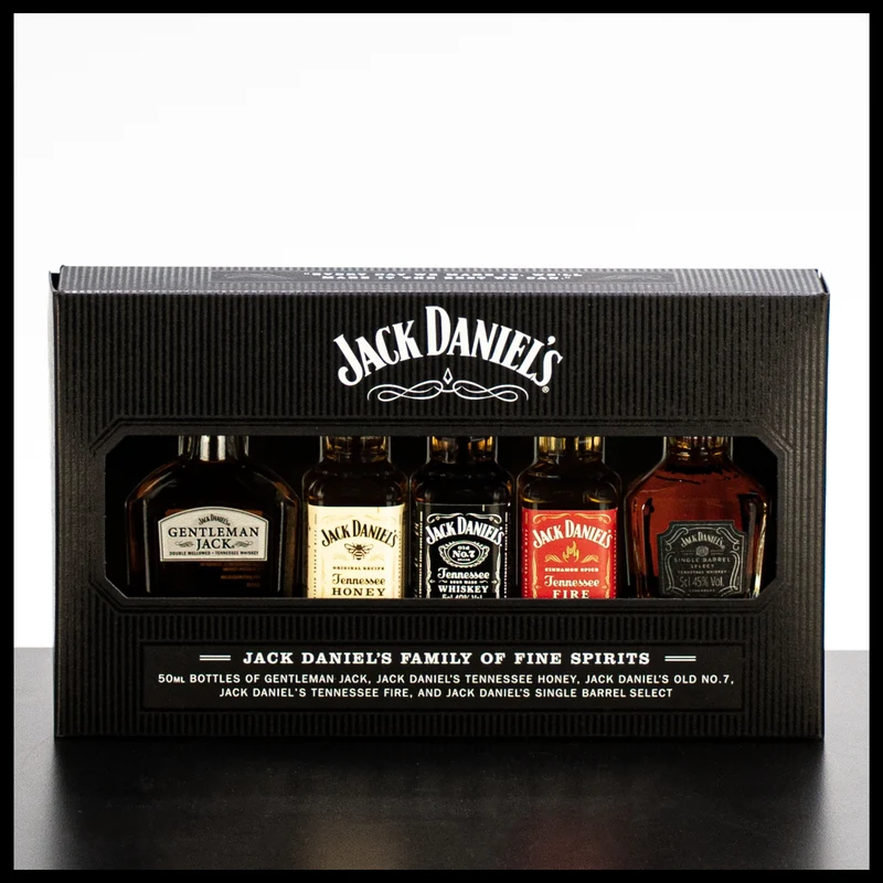 Jack Daniel's Geschenkbox "Family of fine Spirits" 5x 0,05L - 39% Vol.