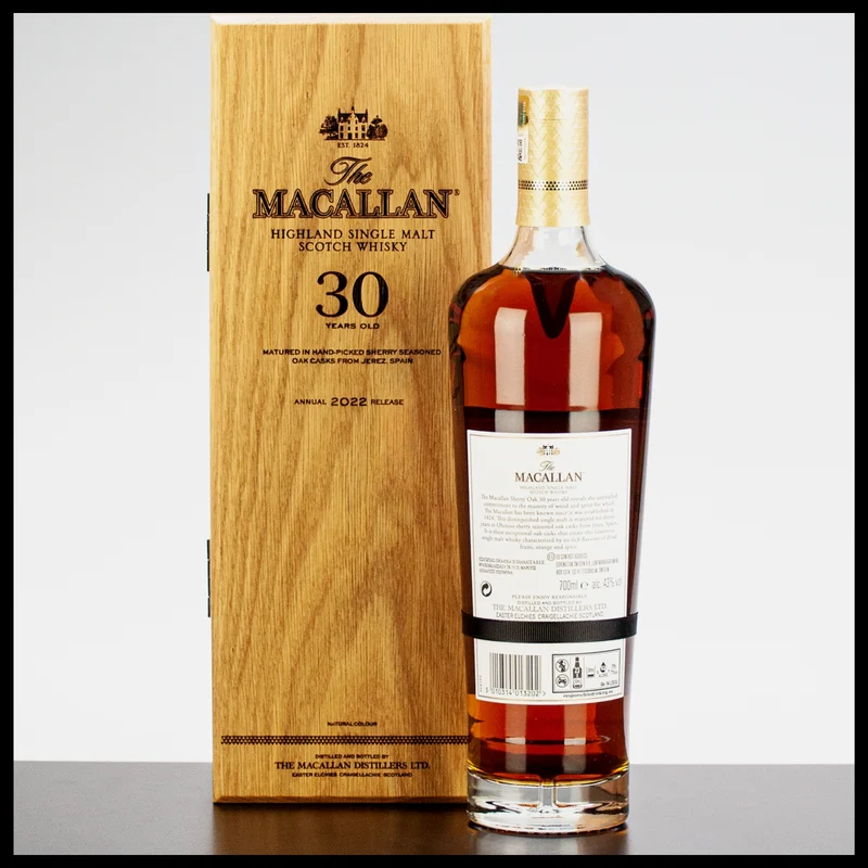 Macallan 30 YO Sherry Oak 2022 Release 0,7L - 43% Vol.