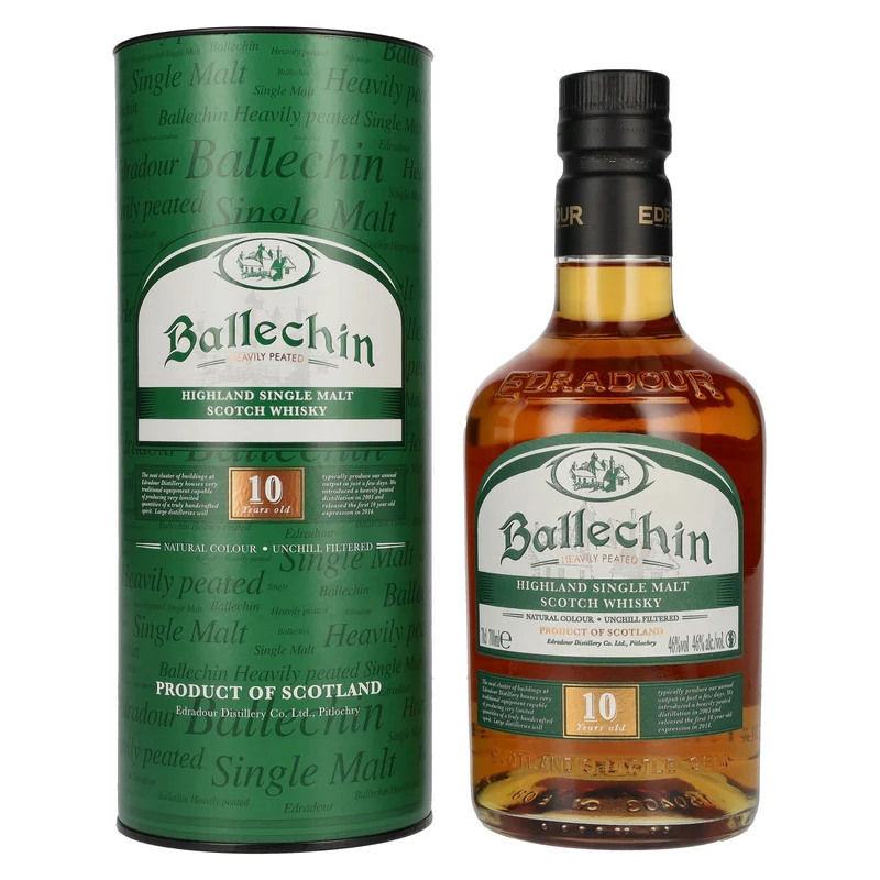 Edradour Ballechin 10 Years Old Highland Single Malt 46% Vol. 0,7l in Geschenkbox