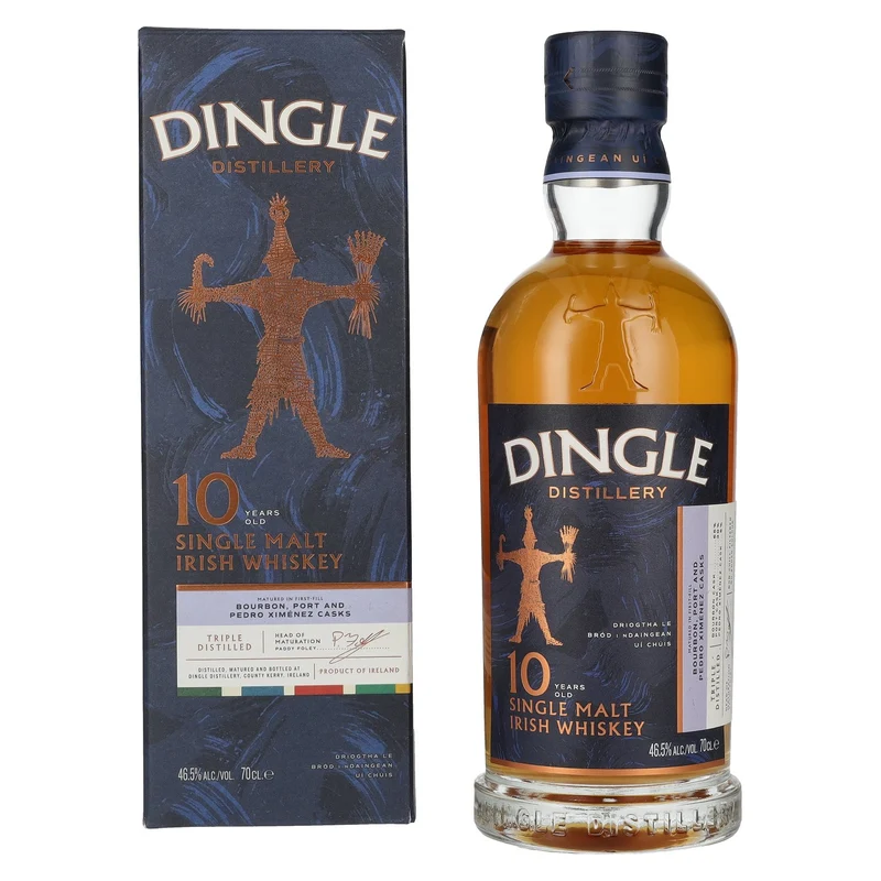Dingle 10 Years Old Single Malt Irish Whiskey Triple Distilled 46,5% Vol. 0,7l in Geschenkbox