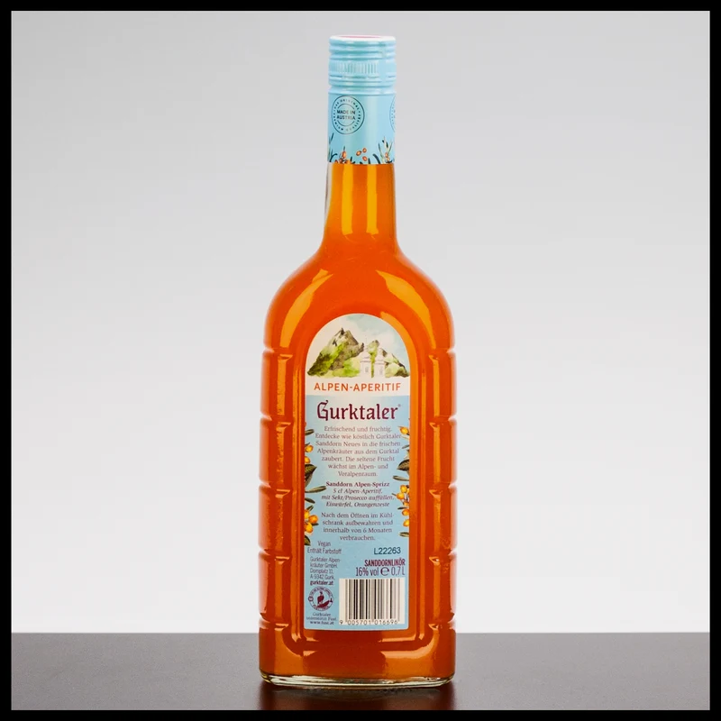 Gurktaler Alpen-Aperitif Sanddornlikör 0,7L - 16% Vol.