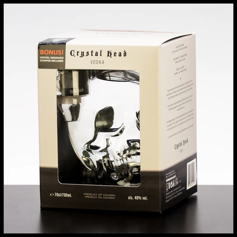 Crystal Head Vodka mit Glasstöpsel 0,7L - 40% Vol.