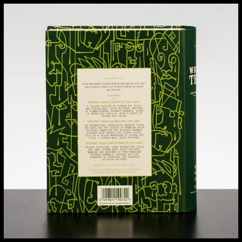 Writer's Tears Irish Whiskey Geschenkset “Book” 3x 0,05L - 46,3% Vol.