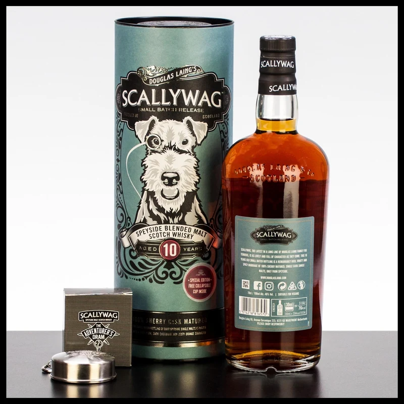Scallywag 10 YO Blended Malt Whisky mit Faltbecher 0,7L - 46% Vol.