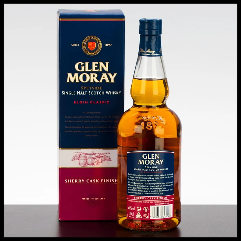 Glen Moray Elgin Classic Sherry Cask Finish Whisky 0,7L - 40% Vol.
