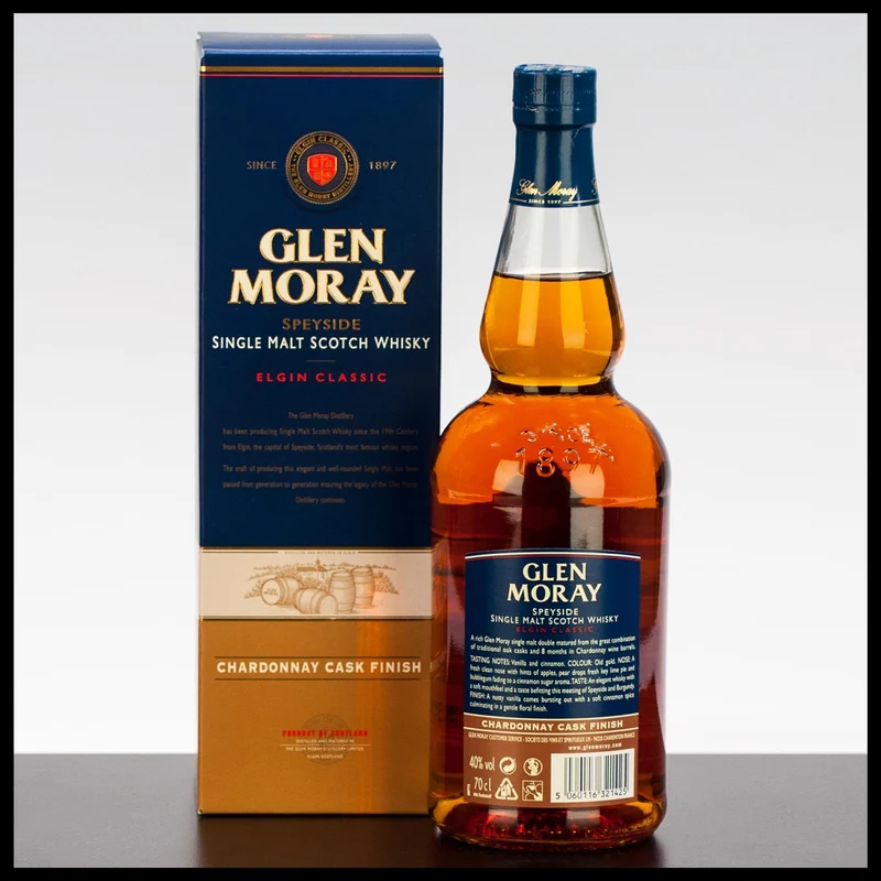 Glen Moray Elgin Classic Chardonnay Cask Finish Whisky 0,7L - 40% Vol.
