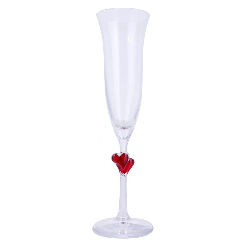 Stölzle Lausitz L'Amour Rote Herzen Champagnerkelch 17,5 cl