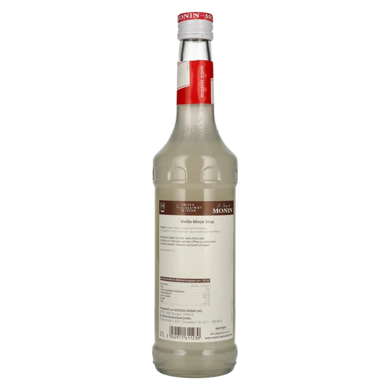 Le Sirop de Monin WEISSE MINZE 0,7l
