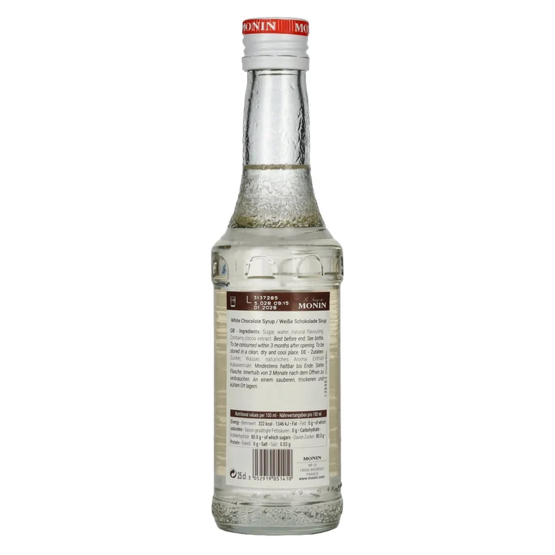 Le Sirop de Monin WEIßE SCHOKOLADE 0,25l