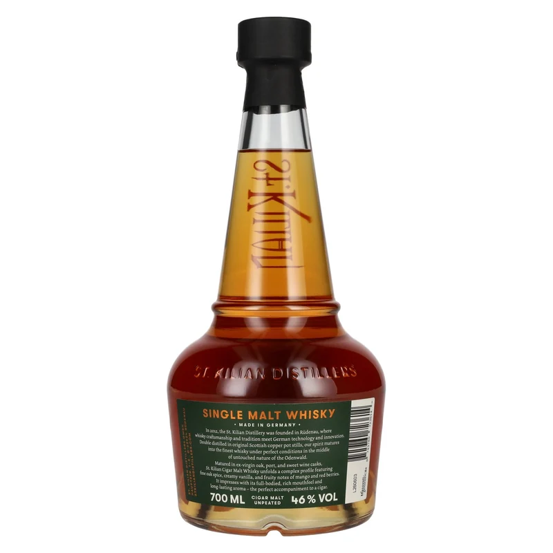St. Kilian CIGAR MALT Single Malt Whisky 46% Vol. 0,7l