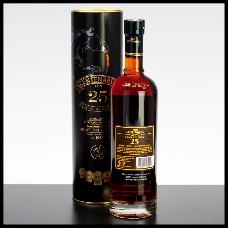 Ron Centenario Gran Reserva 25 YO Rum 0,7L - 40% Vol.