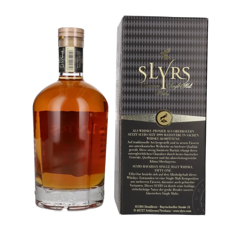 Slyrs FIFTY ONE Single Malt Whisky 51% Vol. 0,7l in Geschenkbox