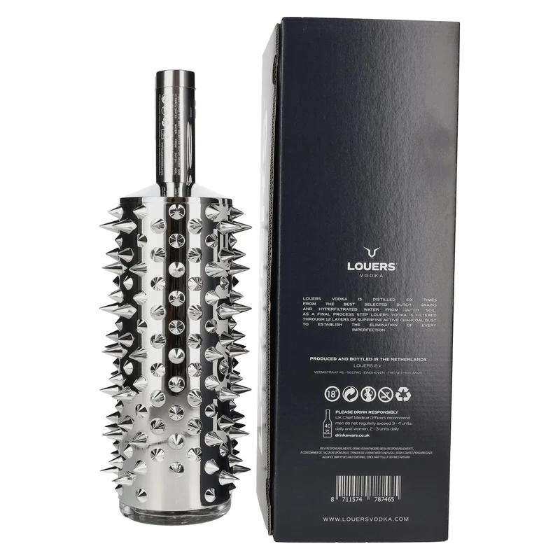 Louers Vodka 40% Vol. 1l in Geschenkbox mit LED Lichtsticker