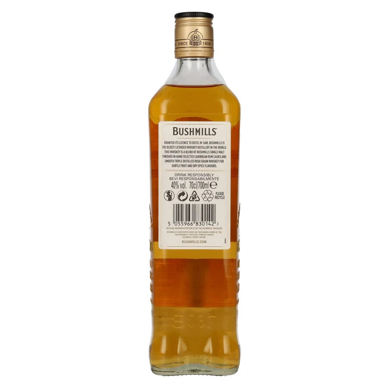 Bushmills Irish Whiskey Caribbean Rum Cask Finish 40% Vol. 0,7l