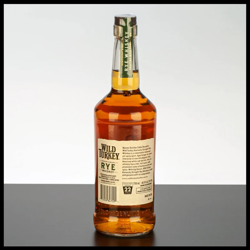 Wild Turkey Kentucky Straight Rye Whiskey 0,7L - 40,5% Vol.