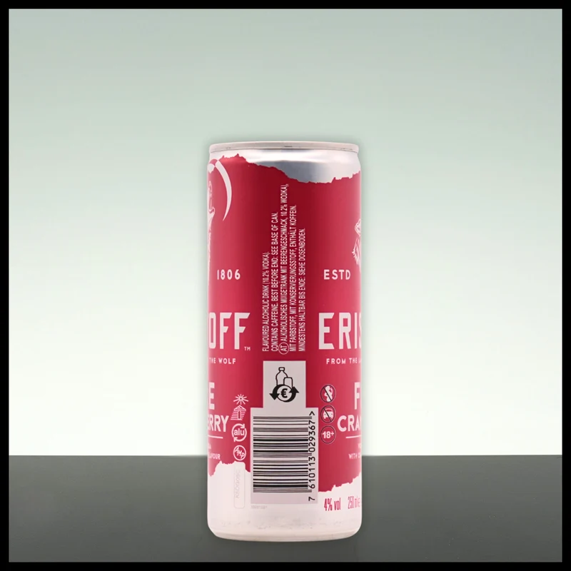 Eristoff FIRE Cranberry 0,25L - 4% Vol.