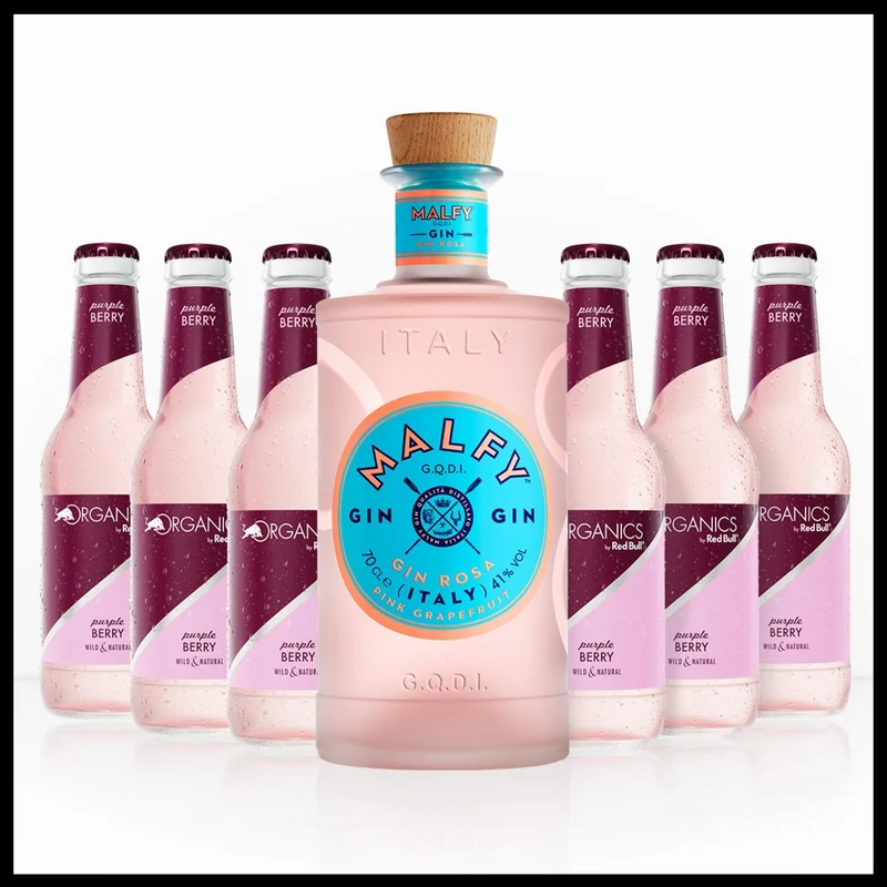 Rosa Gin Paket mit Organics by Red Bull