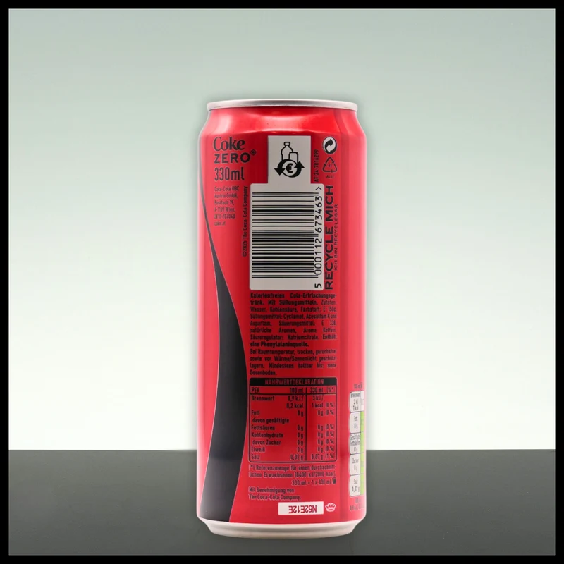Coca Cola Zero Dose 0,33L