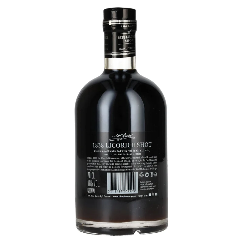 Old St. Croix A.H. Riise Pharmacy Liquorice SHOT 18% Vol. 0,7l