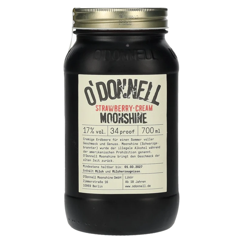O'Donnell Moonshine STRAWBERRY CREAM Likör 17% Vol. 0,7l
