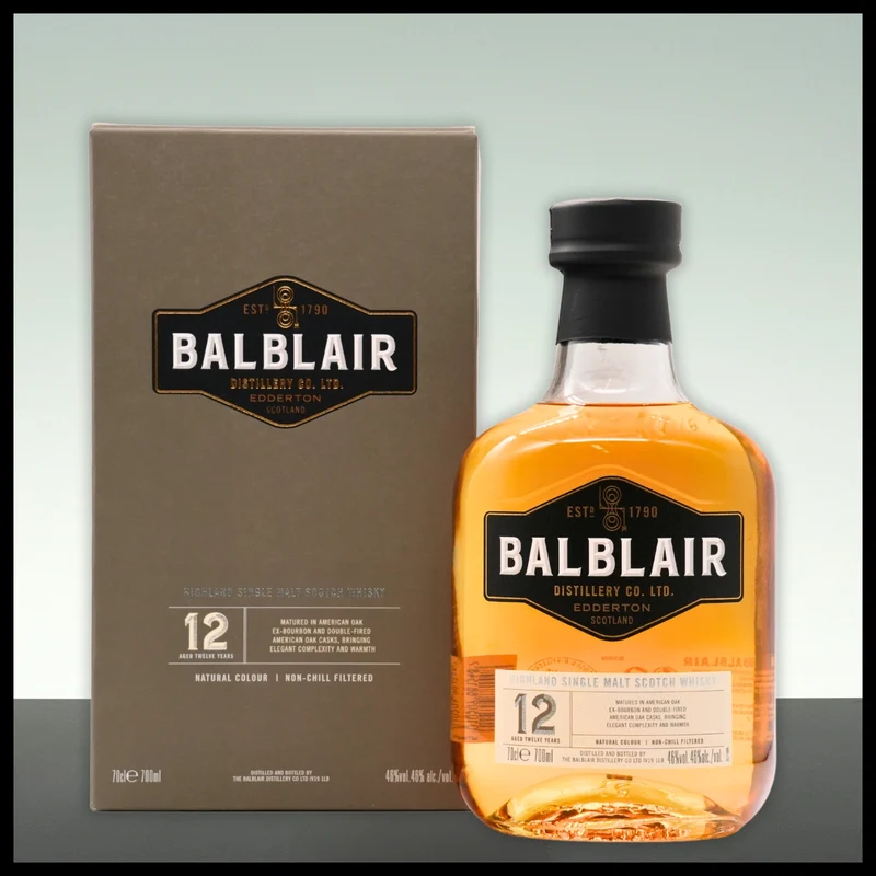 Balblair 12 YO Highland Single Malt Whisky 0,7L - 46% Vol.