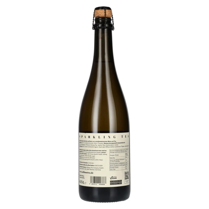 Althaus Sparkling Tea non-alcoholic White Wine Green Jasmine & Oolong Tea 2026 0,75l