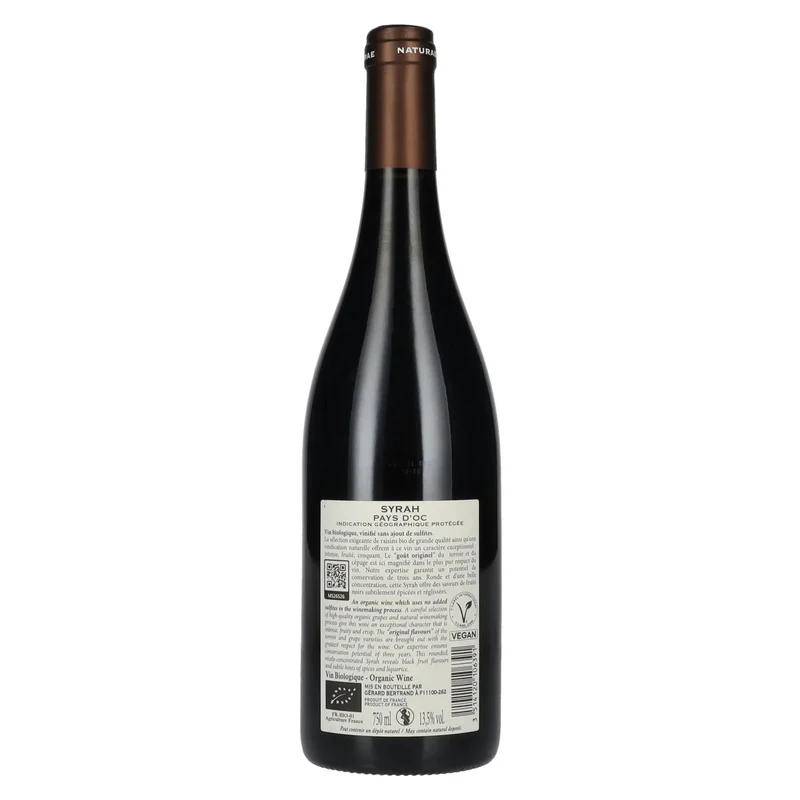 Gérard Bertrand Naturae Syrah Vin Biologique IGP 2023 13,5% Vol. 0,75l