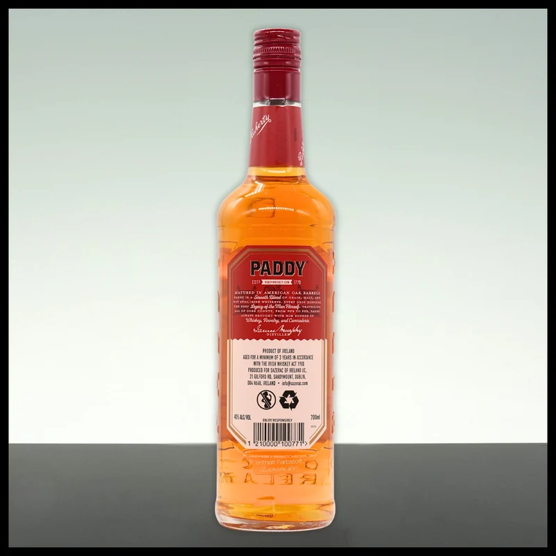 Paddy Irish Whiskey 0,7L - 40% Vol.