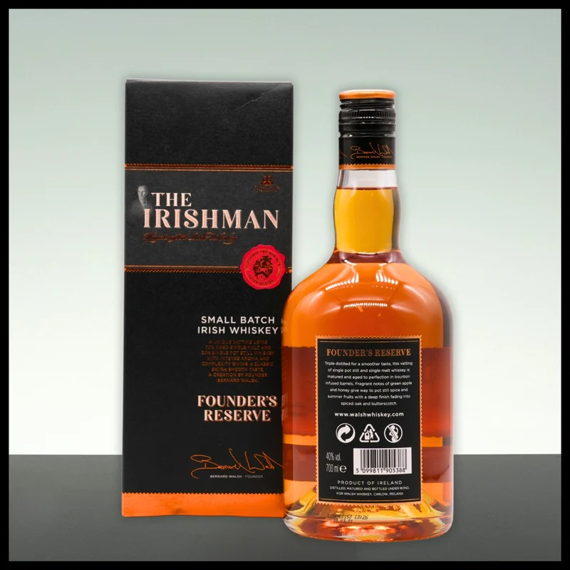 The Irishman Founder's Reserve Small Batch Irish Whiskey 0,7L - 40% Vol.