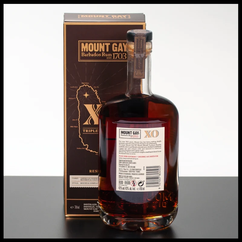 Mount Gay XO Rum 0,7L - 43% Vol.