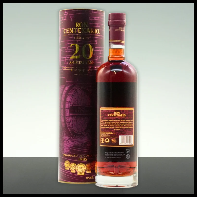 Ron Centenario Fundacion 20 YO Rum 0,7L - 40% Vol.