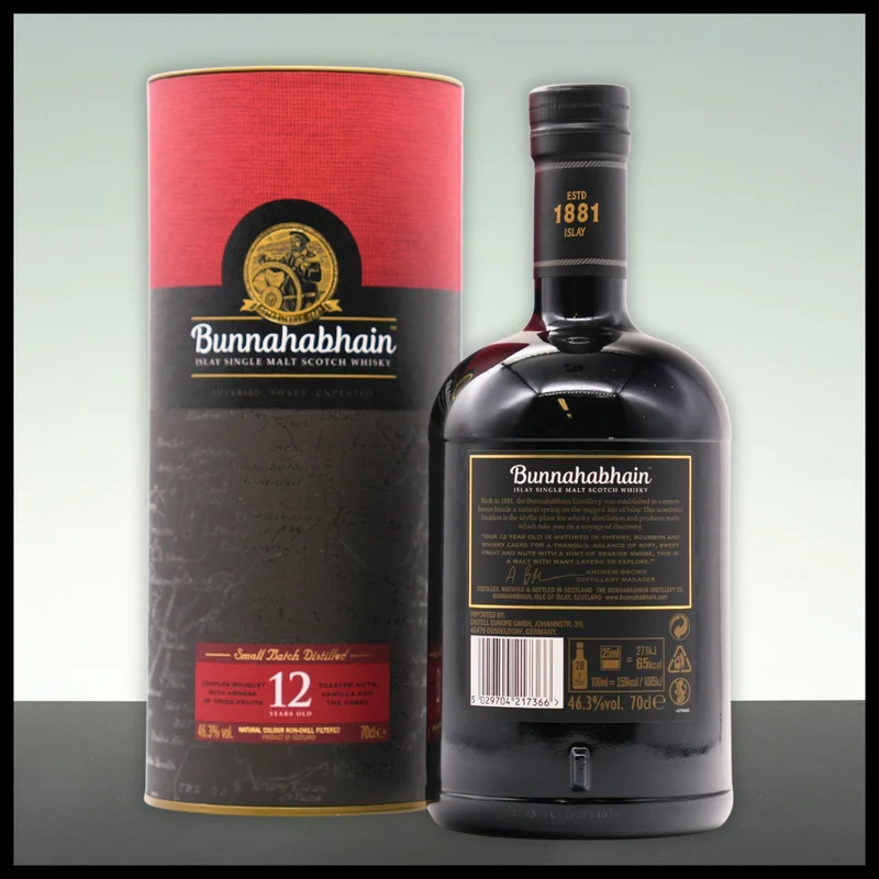 Bunnahabhain 12 YO Islay Single Malt Whisky 0,7L - 46,3% Vol.