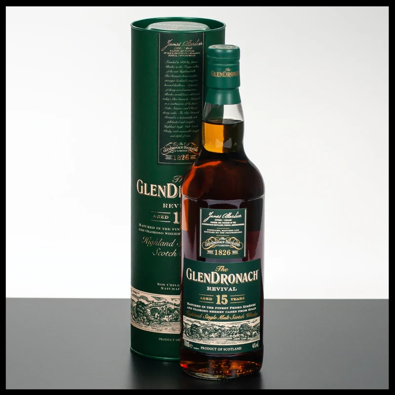GlenDronach 15 YO Revival Highland Single Malt Whisky 0,7L - 46% Vol.