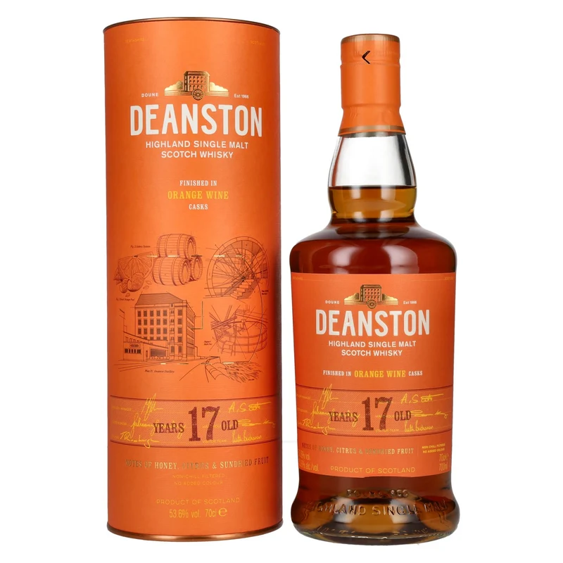 Deanston 17 Years Old Highland Single Malt Orange Wine Cask Finish 53,6% Vol. 0,7l in Geschenkbox