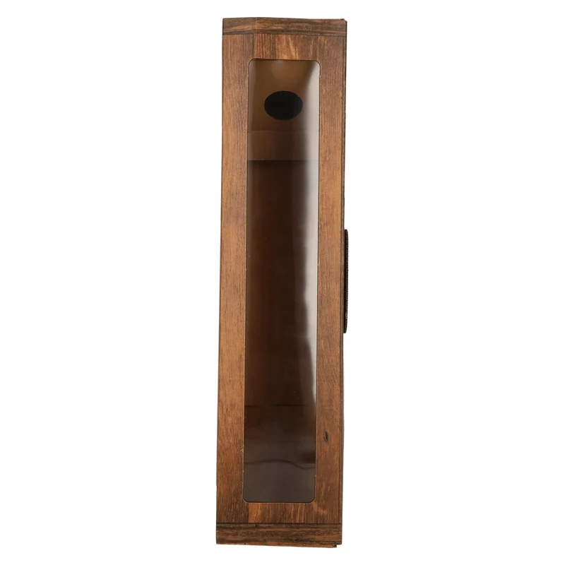 Präsentkarton Vintage Holzoptik mit Fenster 1er