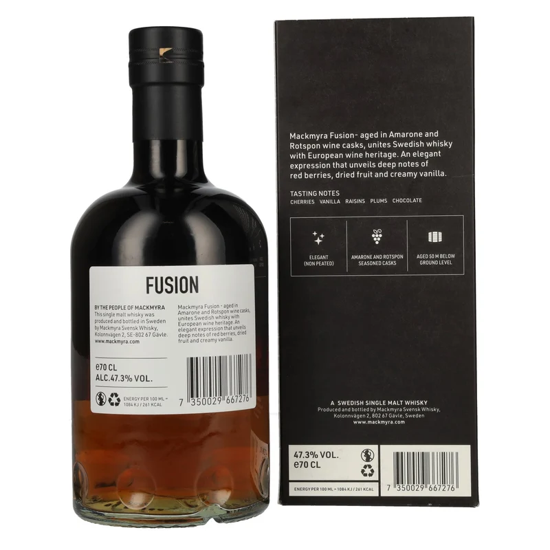 Mackmyra FUSION Swedish Single Malt Whisky Limited Edition 47,3% Vol. 0,7l in Geschenkbox