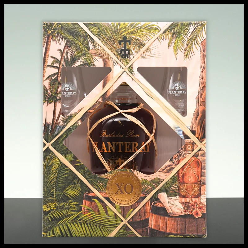 Planteray Barbados XO Rum 20th Anniversary Geschenkbox mit 2 Gläsern 0,7L - 40% Vol.