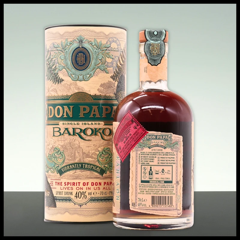 Don Papa Baroko mit Geschenkdose 0,7L - 40% Vol.